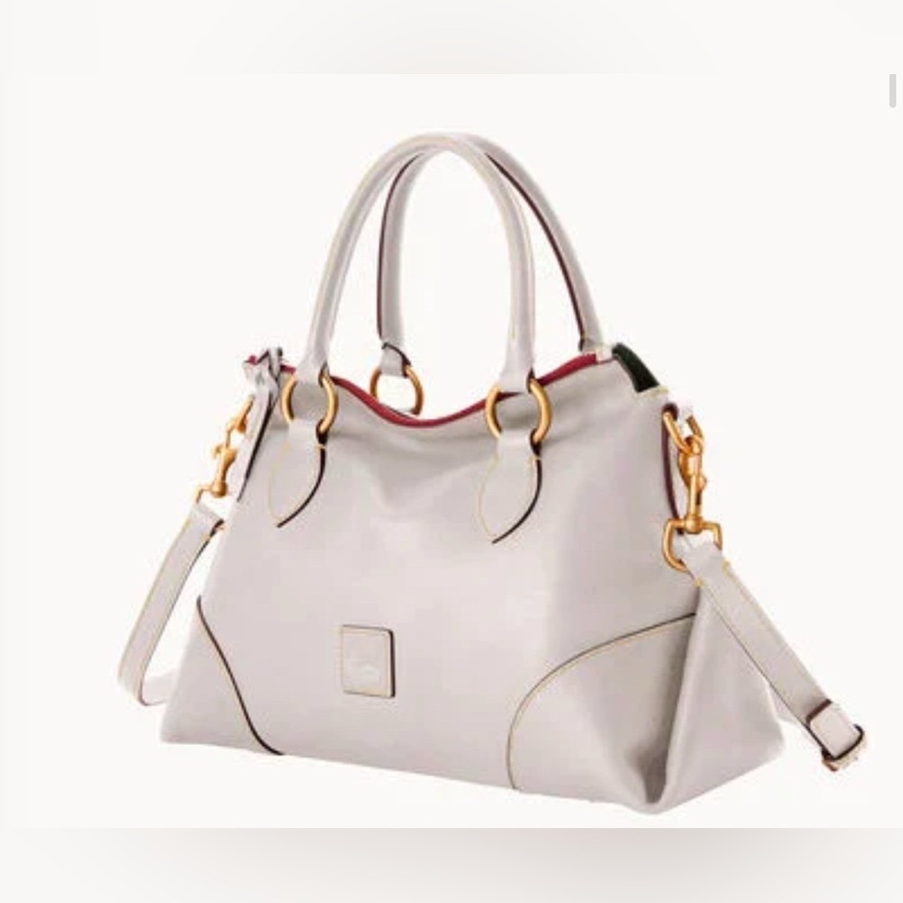 NWT Dooney & Bourke Florentine Satchel 38 Ecru Cream - Picture 2 of 8